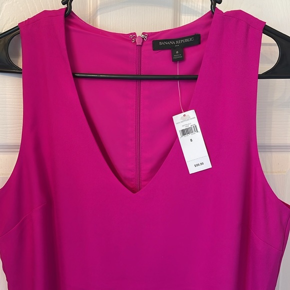 ๐ Host Pick!!!๐ Banana Republic Fuchsia Mini Dress, NWT - Womenโs Size 8 - Picture 5 of 5